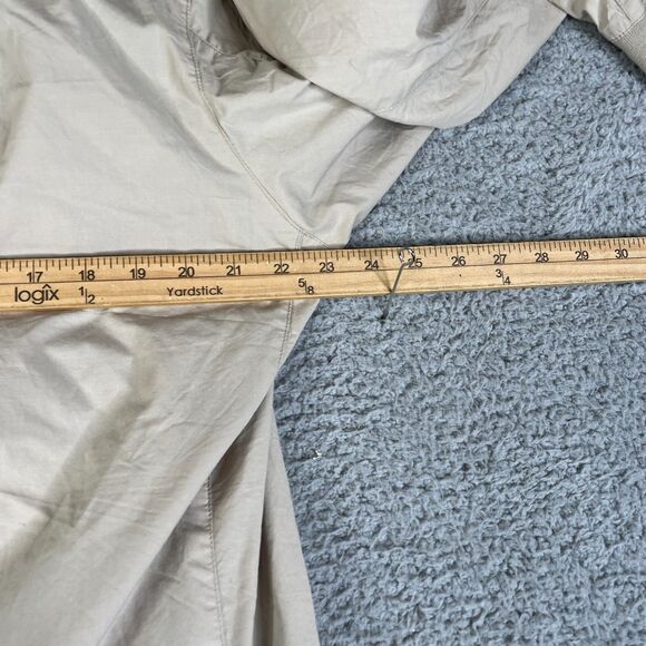 Uniqlo Bomber Jacket Mens L Beige Khaki Full Zip Lined Chore Barn Soft Shell - Picture 13 of 13